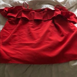 Off the shoulder ruffle top